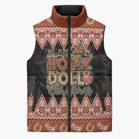 Howdy Christmas Sleeveless Puffer Jacket Have a Holly Jolly Christmas - Wonder Print Shop