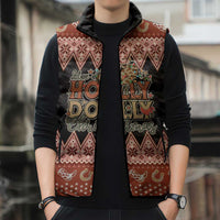 Howdy Christmas Sleeveless Puffer Jacket Have a Holly Jolly Christmas - Wonder Print Shop