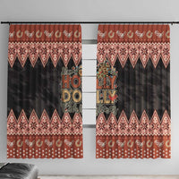 Howdy Christmas Window Curtain Have a Holly Jolly Christmas - Wonder Print Shop
