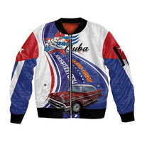 Personalized Cuba Liberation Day 1958-2026 Sleeve Zip Bomber Jacket Cuba Libre Car - Wonder Print Shop