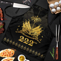 Ayiti 222nd Independence Day Anniversary Apron Haiti Gold VeVe Pattern - Wonder Print Shop
