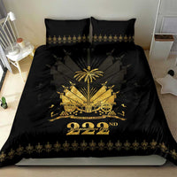 Ayiti 222nd Independence Day Anniversary Bedding Set Haiti Gold VeVe Pattern - Wonder Print Shop