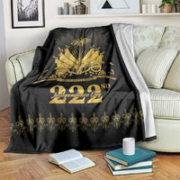 Ayiti 222nd Independence Day Anniversary Blanket Haiti Gold VeVe Pattern - Wonder Print Shop