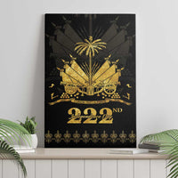 Ayiti 222nd Independence Day Anniversary Canvas Wall Art Haiti Gold VeVe Pattern - Wonder Print Shop