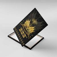 Ayiti 222nd Independence Day Anniversary Canvas Wall Art Haiti Gold VeVe Pattern - Wonder Print Shop