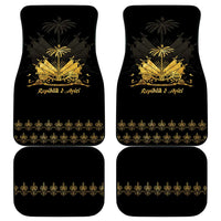 Ayiti 222nd Independence Day Anniversary Car Mats Haiti Gold VeVe Pattern - Wonder Print Shop