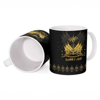 Ayiti 222nd Independence Day Anniversary Ceramic Mug Haiti Gold VeVe Pattern - Wonder Print Shop