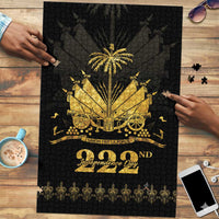 Ayiti 222nd Independence Day Anniversary Puzzle Haiti Gold VeVe Pattern - Wonder Print Shop