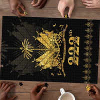 Ayiti 222nd Independence Day Anniversary Puzzle Haiti Gold VeVe Pattern - Wonder Print Shop