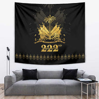 Ayiti 222nd Independence Day Anniversary Tapestry Haiti Gold VeVe Pattern - Wonder Print Shop