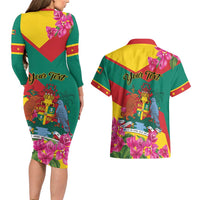 Personalized Grenada Independence Day 1974 Couples Matching Long Sleeve Bodycon Dress and Hawaiian Shirt La Gwinad Dove Armadillo Together - Wonder Print Shop