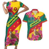 Personalized Grenada Independence Day 1974 Couples Matching Short Sleeve Bodycon Dress and Hawaiian Shirt La Gwinad Dove Armadillo Together - Wonder Print Shop
