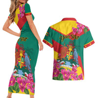 Personalized Grenada Independence Day 1974 Couples Matching Short Sleeve Bodycon Dress and Hawaiian Shirt La Gwinad Dove Armadillo Together - Wonder Print Shop