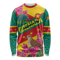 Personalized Grenada Independence Day 1974 Long Sleeve Shirt La Gwinad Dove Armadillo Together - Wonder Print Shop