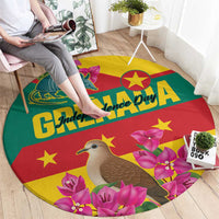 Grenada Independence Day 1974 Round Carpet La Gwinad Dove Armadillo Together - Wonder Print Shop
