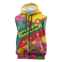 Personalized Grenada Independence Day 1974 Sleeveless Zip Hoodie La Gwinad Dove Armadillo Together - Wonder Print Shop