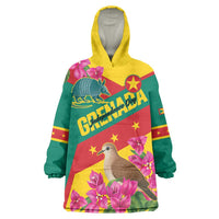 Personalized Grenada Independence Day 1974 Wearable Blanket Hoodie La Gwinad Dove Armadillo Together - Wonder Print Shop