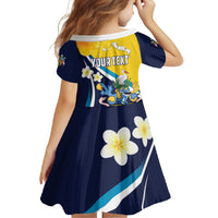 Personalised Turks and Caicos Islands Family Matching Off Shoulder Maxi Dress and Hawaiian Shirt Coat Of Arms Tropical Flowers