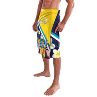 Personalised Turks and Caicos Islands Lavalava Coat Of Arms Tropical Flowers