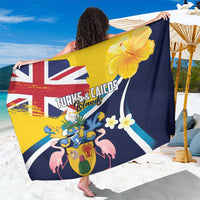 Turks and Caicos Islands Sarong Coat Of Arms Tropical Flowers