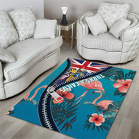 Turks and Caicos Islands Flamingo Area Rug Zipper Stylized