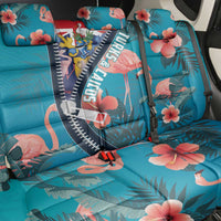 Turks and Caicos Islands Flamingo Back Car Seat Cover Zipper Stylized