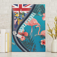 Turks and Caicos Islands Flamingo Canvas Wall Art Zipper Stylized
