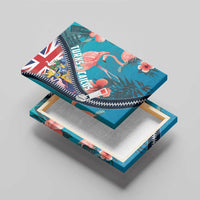 Turks and Caicos Islands Flamingo Canvas Wall Art Zipper Stylized