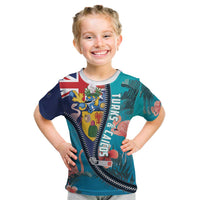Turks and Caicos Islands Flamingo Kid T Shirt Zipper Stylized