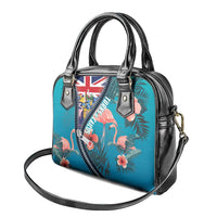 Turks and Caicos Islands Flamingo Shoulder Handbag Zipper Stylized