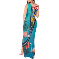 Turks and Caicos Islands Flamingo Tank Maxi Dress Zipper Stylized