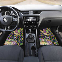 Mardi Gras Alligator Car Mats Colorful Zipper Stylized