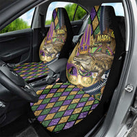 Mardi Gras Alligator Car Seat Cover Colorful Zipper Stylized