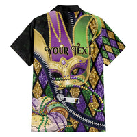 Personalized Mardi Gras Alligator Hawaiian Shirt Colorful Zipper Stylized