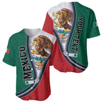 Personalized Mexico Flag Day Baseball Jersey Mexican Coat Of Arms Zipper Stylized
