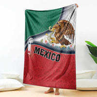 Mexico Flag Day Blanket Mexican Coat Of Arms Zipper Stylized