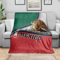 Mexico Flag Day Blanket Mexican Coat Of Arms Zipper Stylized