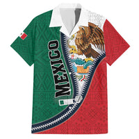 Personalized Mexico Flag Day Hawaiian Shirt Mexican Coat Of Arms Zipper Stylized