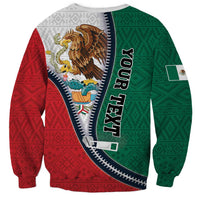 Personalized Mexico Flag Day Sweatshirt Mexican Coat Of Arms Zipper Stylized