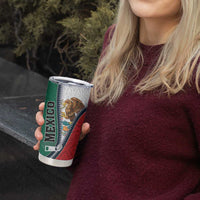 Personalized Mexico Flag Day Tumbler Cup Mexican Coat Of Arms Zipper Stylized