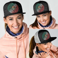 Mexican Aztec Sun Mesh Trucker Cap Flag Color Unique Style - Wonder Print Shop