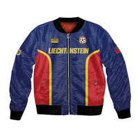 Custom Football 2026 Liechtenstein Bomber Jacket Blau-Rot Come On