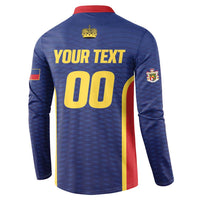 Custom Football 2026 Liechtenstein Button Sweatshirt Blau-Rot Come On