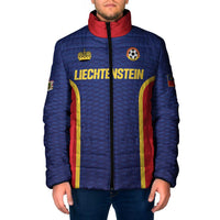 Custom Football 2026 Liechtenstein Padded Jacket Blau-Rot Come On