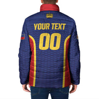 Custom Football 2026 Liechtenstein Padded Jacket Blau-Rot Come On
