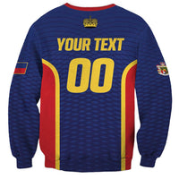 Custom Football 2026 Liechtenstein Sweatshirt Blau-Rot Come On