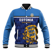 Custom Football 2026 Estonia Baseball Jacket Sinisargid Come On