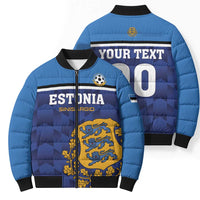 Custom Football 2026 Estonia Bomber Puffer Jacket Sinisargid Come On