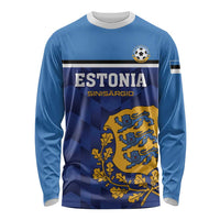 Custom Football 2026 Estonia Long Sleeve Shirt Sinisargid Come On