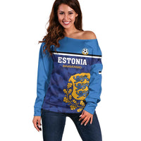 Custom Football 2026 Estonia Off Shoulder Sweater Sinisargid Come On